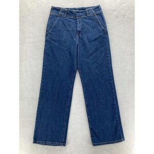 Pilcro Wide Leg Denim Jeans - Blue